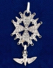 Hugenottenkreuze: Anhnger, Silber, 3.5 cm (Fs)